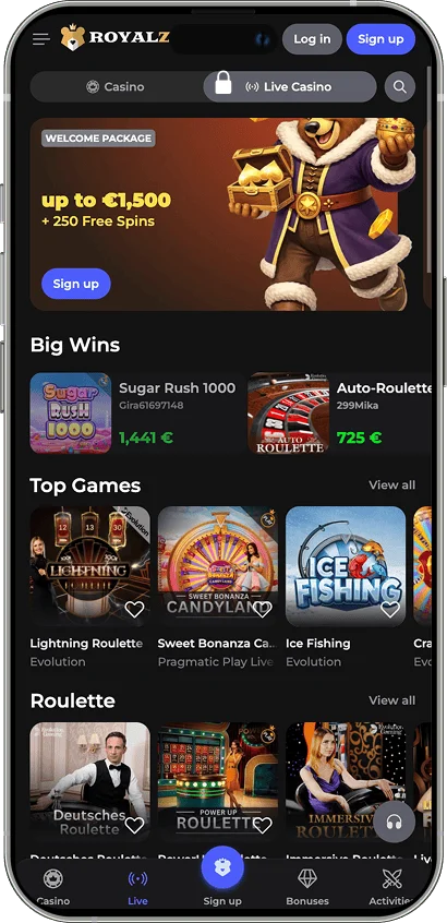 Royalzino application